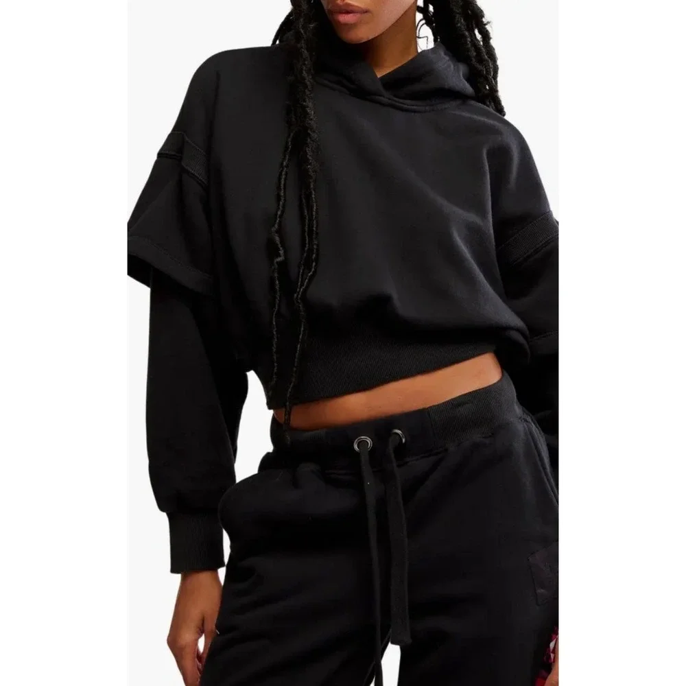 NWT‎ FREE PEOPLE | FP Movement Snow Flow Hoodie, Sz XS